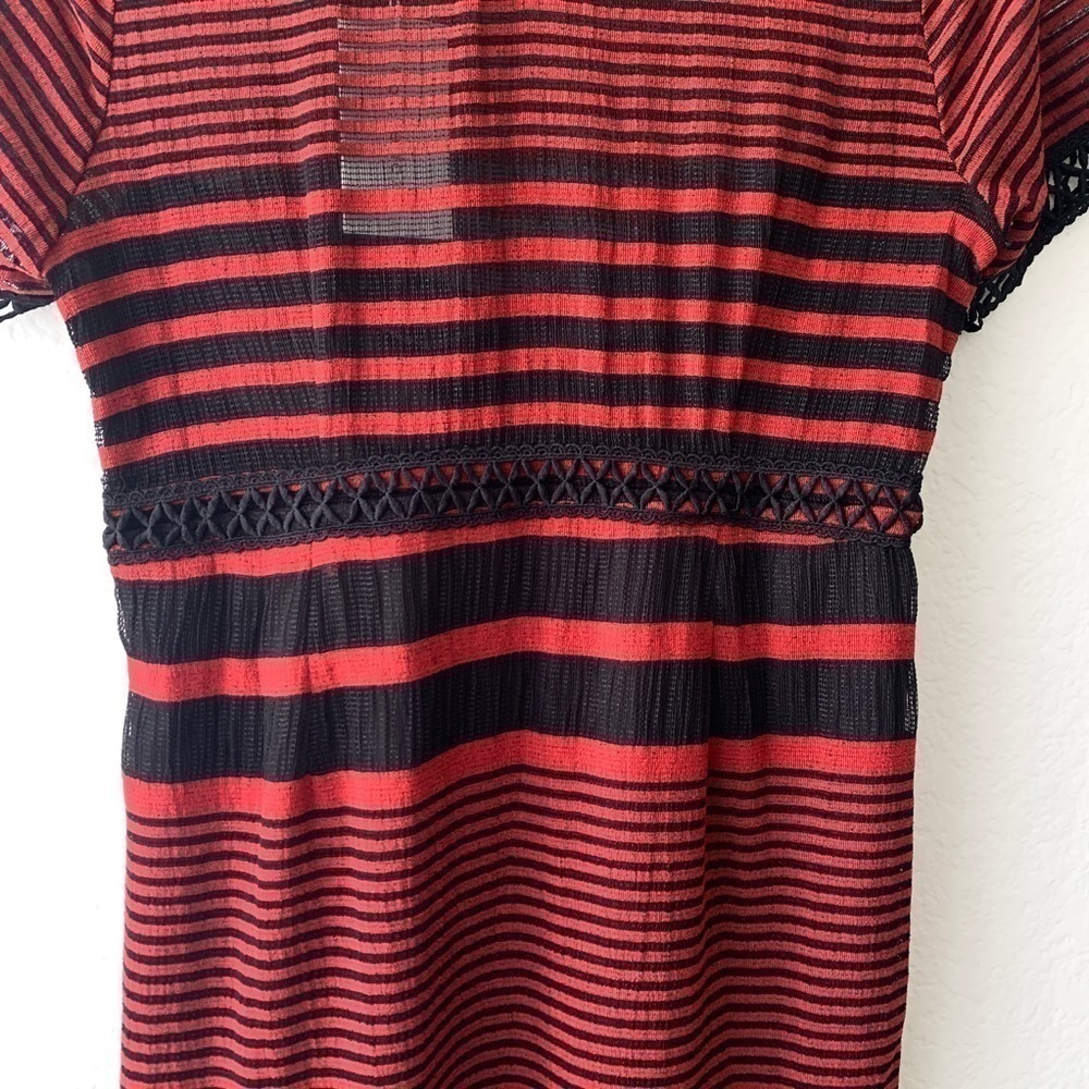 Foxiedox Cassius Mock Neck Striped Maxi Dress M - Picture 13 of 16